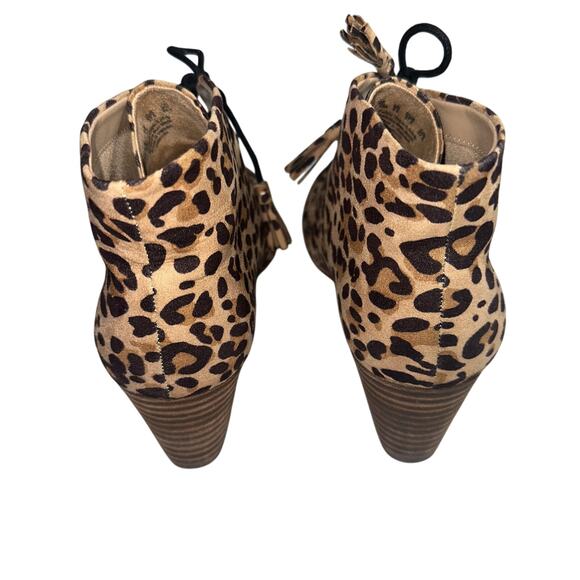 Dr. Scholl's Womens Leopard Print Multi Wedge Ankle Booties Boots Suede Size 7.5 - Picture 2 of 8
